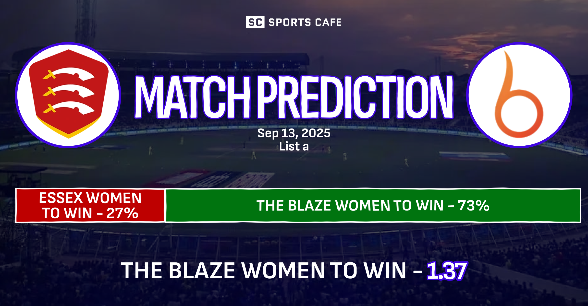 Essex Women vs The Blaze Women